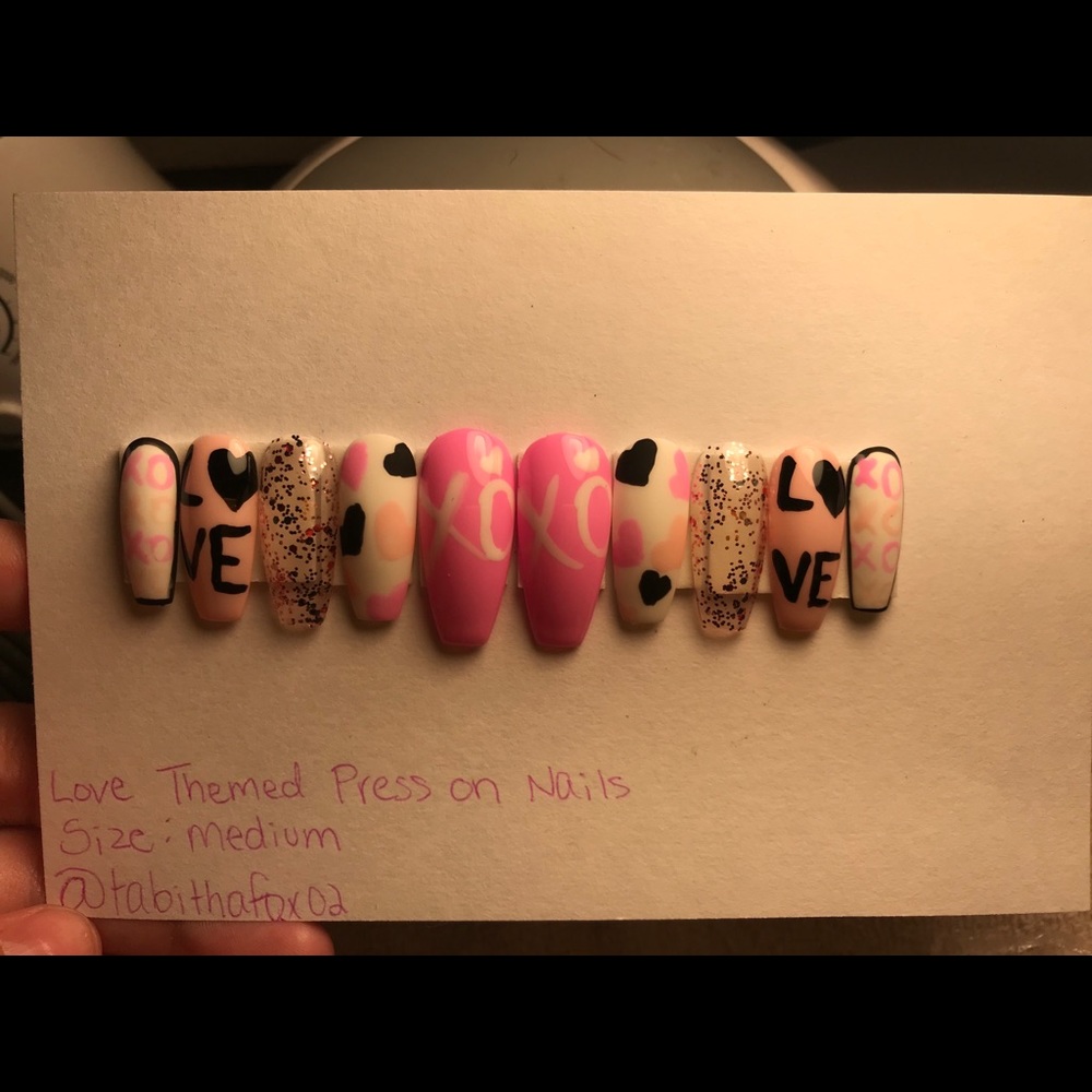 Love Themed Press on Nails